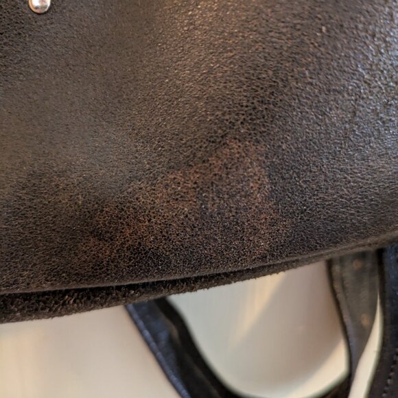 Women\'s Brown Leather Studded Fringe Backpack main image 5
